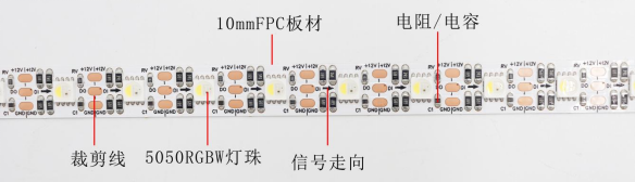內置SK6812 5050RGBW 60段60燈 12V(圖1)